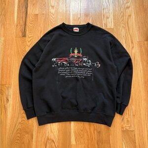 Nutmeg Mills Vintage 90s Golf Crewneck Pullover Sweatshirt Made in USA Cotton L